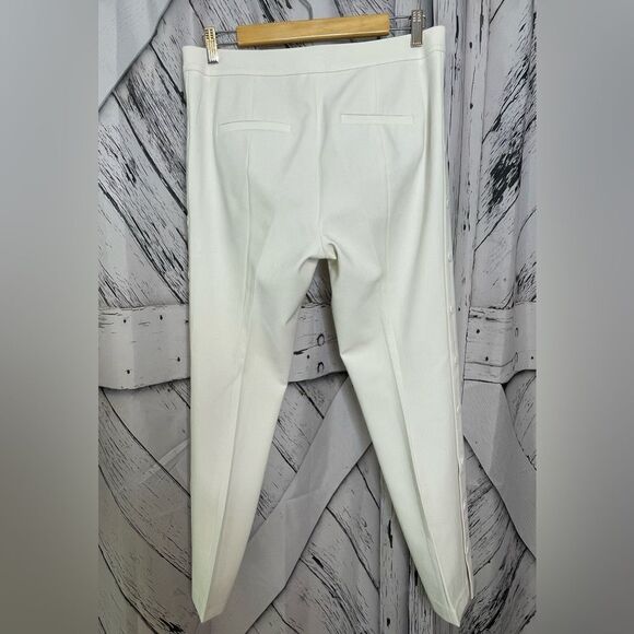 NWT Tibi Anson Cargo Skinny Pants with Back Hem Splits in Ivory Size 8 - Picture 7 of 11